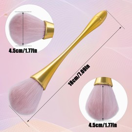 QZKJQDD Professional Blusher Brush, 2 Pcs Foundation Brush for Liquid Makeup, Soft Synthetic Fibres, Ideal for Cream Liquid Makeup, Contour Blush Bronzer Highlight