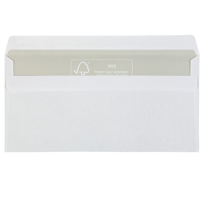 Idena 10219 Envelopes Without Windows Press Seal DIN Long 75