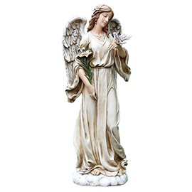 Joseph's Studio by Roman Inc, Angel with Dove, Garden Collection, Religious Statue, Holy Family, Memorial, Angel, Patron Saint, Garden Décor (24x9x9)