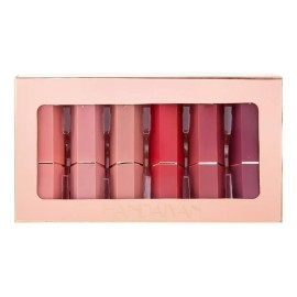 Matte Hexagonal Conjunto De Lápiz Labial Impermeable A