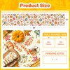 FurniGift Pumpkin Buffalo Plaid Fall Table Runner, Fall Maple Leaves