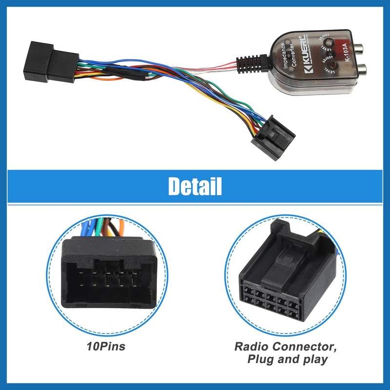 A ABSOPRO Car Add an Amp Amplifier Adapter Interface to