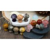 Mini Crystal Gemstone Mushroom Carving Confetti Fairy Garden Terrarium Figurine