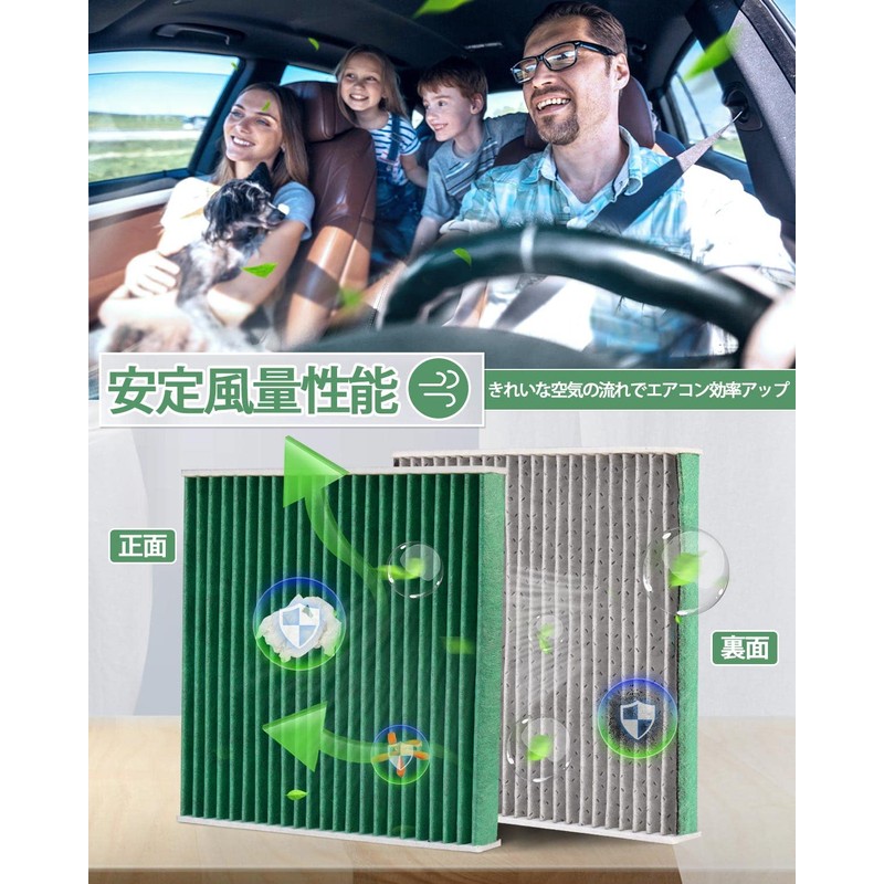 AUTO SPEC Car Air Conditioner Filter, 5 Layer Structure, Includes