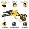 Mini Chainsaw Cordless 6 Inch, 32FT/S Fast Powerful Cutting, Brushless