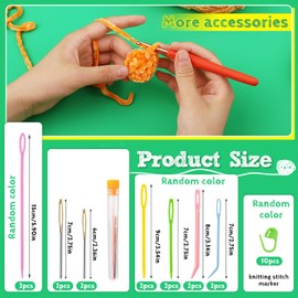 SUVSOON 3 * 100g Chenille Yarn, Velvet Yarn for Crocheting and Knitting with Needles Stitch Marker Handcrafts Weaving Soft Chenille Yarn for Blankets, Clothes, Pattern Knitting(Jade Green)