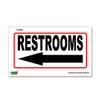 Graphics and More Restrooms Left Arrow - Customer Business Store Sign - Window Wall Sticker