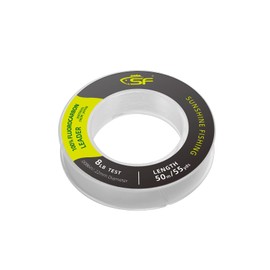 SF 100% Pure Fluorocarbon Leader Material Fishing Line Virtually Invisible Shock Resistant Increased Sensitivity Sink Fast Clear 55yd 8LB