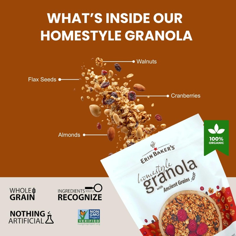 Erin Baker’s Homestyle Fruit and Nut Granola with Ancient Grains