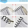 RAYSON Spiral Binding Coil, 50 Sheets, 34 Rings, 9.5mm, 3:1