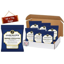 Generic Jakeman Soothing Menthol Lozenges 73g Different Flavours (06 x 73g Bags (Half Box), Menthol & Eucalyptus)