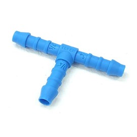 6mm 1/4" T PIECE TEFEN PLASTIC NYLON BARBED TUBING CONNECTOR EQUAL FUEL RUBBER PIPE JOINER HOSE INLINE REPAIR