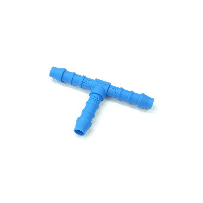 6mm 1/4" T PIECE TEFEN PLASTIC NYLON BARBED TUBING CONNECTOR