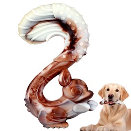 Herspany Dog Chew Toys, Long Lasting Beef Flavour Nylon Toys, Indestructible Dog Toys, Dog Chew Toys for Aggressive Chewers (Squirrel)