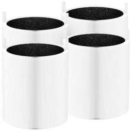 XBWW 4 Packs 511 Replacement Filters Compatible with BLUEAIR Blue Pure 511 Air Cleaner Purifier,2-in-1 Filter of H13 True HEPA and Activated Carbon Filter