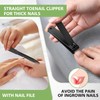 BALUCA Toenail Clippers for Thick Nails for Seniors, Straight Fingernail