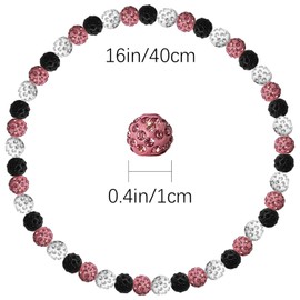 VIEKIER Philadelphia Phils Baseball Necklace For Adult White-Black-Pink 16 Inch, 16 Inch, Zinc, No Gemstone