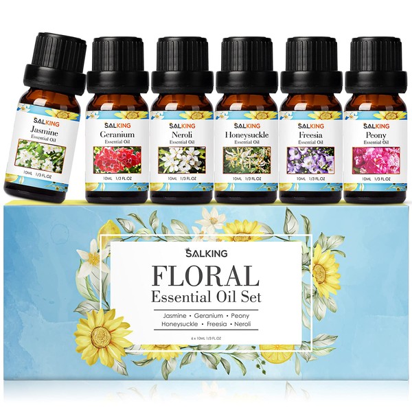 SALKING Aroma Oil Floral Set of 6 Essential Oils, Essential