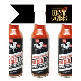 Adoboloco Hot Sauce Kolohekid Hawaiian Spicy Sauce (3-Pack) 5oz Hot Ghost Pepper Chili Sauce - Featured on Hot Ones!