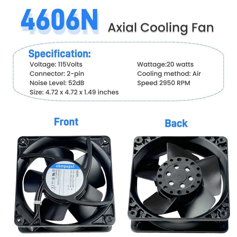 for ebmpapst 4606N All Metal High Temperature Resistant Axial Cooling