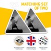 2 x Triangle Stickers 7.5cm - BW - Black Samurai