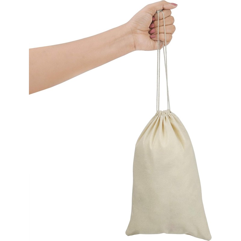 Uadme Cotton bag, cotton bag with drawstring, 22 x 28