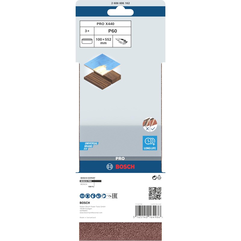 Bosch 2608606162 Sanding Belt Set (3-Piece)
