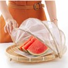 2Pcs Food Serving Tent Basket Fly Skeeter Insect Resistant Bamboo
