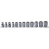 Yamashita Industrial Laboratory Koken 3/8 (0.37 in) SQ. Surface Socket Rail Set, Set of 12, RS3410M/12