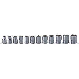 Yamashita Industrial Laboratory Koken 3/8 (0.37 in) SQ. Surface Socket Rail Set, Set of 12, RS3410M/12