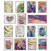 Kate and Laurel Sylvie EV Brushstroke 100 Framed Canvas Wall