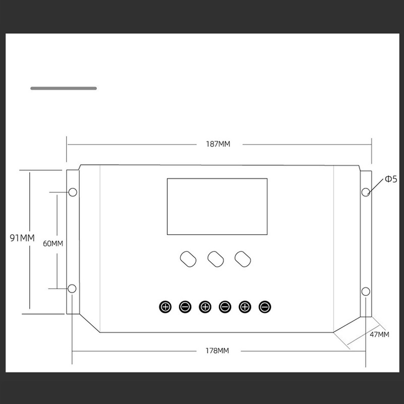 Solar Controller MPPT 12V 24V LCD Display Comprehensive Protection Functions