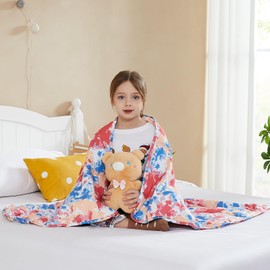 L'AGRATY Weighted Blanket - 36"x48" 5lbs Weighted Blanket Microfiber Material with Glass Beads Small Blanket for All-Season Summer Fall Winter Soft Thick Blanket