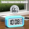 Digital LED Snooze Alarm Clock Bedside Time Temperature Day/Night Desktop