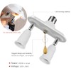 EXBADGER Pull Chain Light Socket Adapter Dual E26 E27 Light