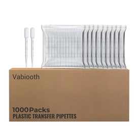 Vabiooth 1000Pcs 3mL Disposable Plastic Transfer Pipettes Calibrated Dropper for Science Experiment, Art, and DIY - Easy-to-Use and Safe