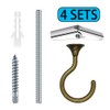 4 Sets Heavy Duty Swag Ceiling Hooks with Hardware for