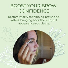 Sea El Castor Lash & Brow Serum Organic Castor Oil Rosemary Oil & Black Seed Oil Hair Conditioner - Eyelashes & Eyebrow Thickening & Growth Essentials for Women & Men - 1 fl oz Bottle | Sea-El