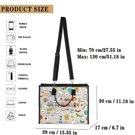 Veterinary Receptionist Canvas Tote Bag Veterinarian Appreciation Gift Animal Rescue Gift Vet Tech Survival Kit (Veterinary Receptionist LT CA)