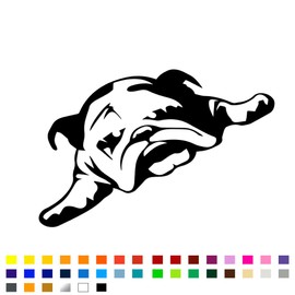 British Bulldog Car Sticker, Vinyl Decal Sticker, Funny Car Sticker, Dog Puppy Pet Sticker, Car Window Bumper Sticker, Funny Caravan Campervan Sticker, JDM Sticker, 200mm
