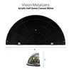 Vision Metalizers 18” Acrylic Bubble Half Dome Mirror with Black