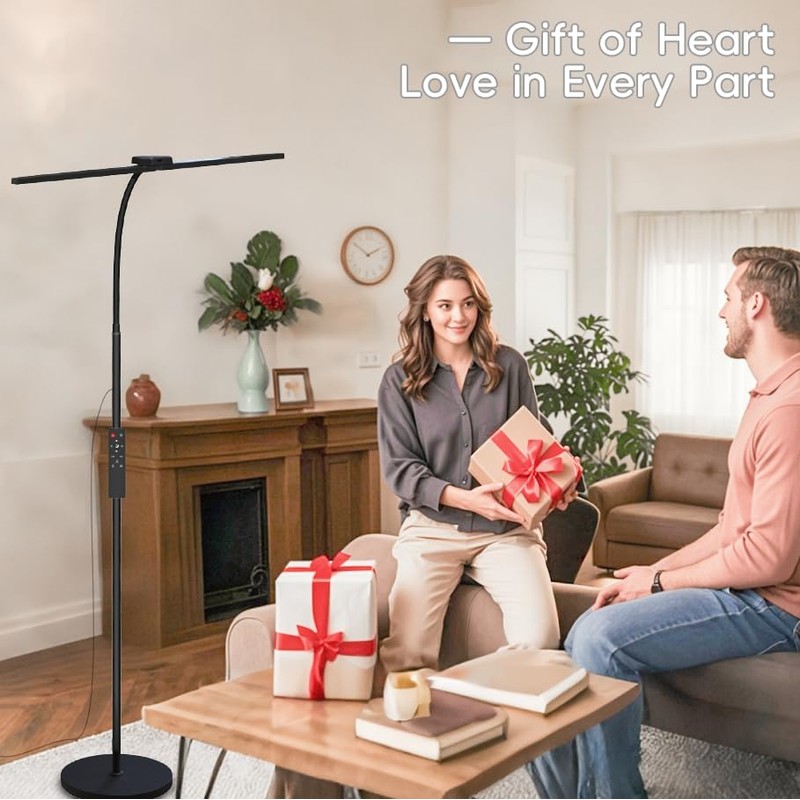 StarMoitic 24W/2400LM Dual Head LED Floor Lamp for Office, Ultra