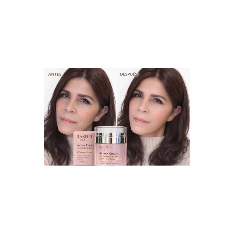 Crema Facial Rtinol Puro 2,5%, Arrugas, Hidratante, Suaviza