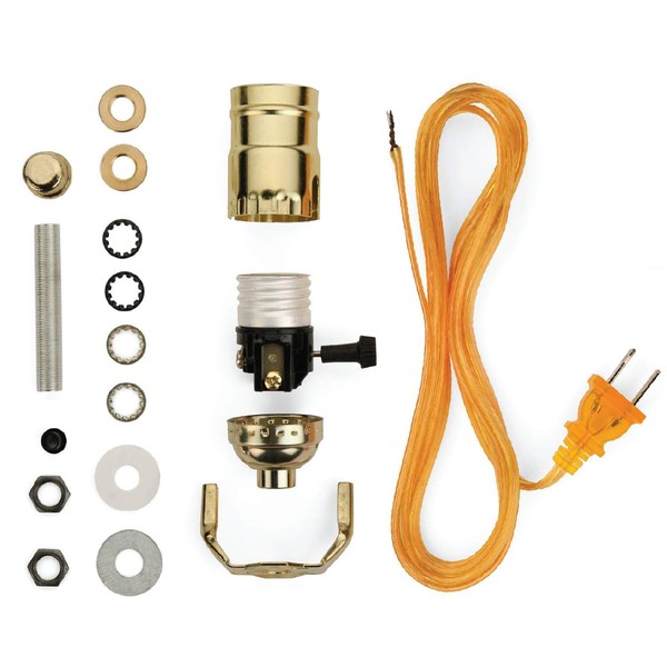 I Like That Lamp DIY Lamp Wiring Kit, Glossy Brass