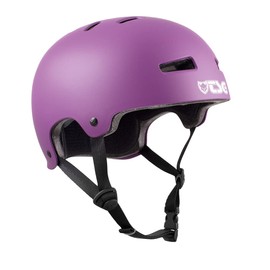 TSG Evolution Bike & Skate Helmet w/Snug Fit | for Cycling, BMX, Skateboarding, Rollerblading, Roller Derby, E-Boarding, E-Skating, Longboarding, Park Skating, Urban | EPS, Satin Purple Magic, LXL