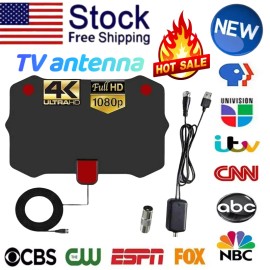 Unbranded 5600 Miles Digital TV Antenna Indoor HDTV Amplified Signal Booster 4K HD 1080P..