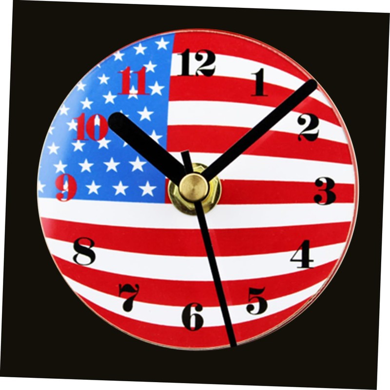 COLLBATH Magnetic Suction Clock American Flag Home Decor Fridge Magnets