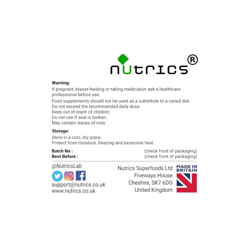 Nutrics® 8500mg (per Capsule) GELATINISED RED MACA Root Extract 60
