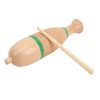 Fish Shaped Guiro Wooden Latin Percussion Musical Instruments with Rhythm
