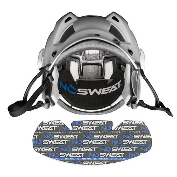 No Sweat Hockey Helmet Liner - Moisture Wicking Sweatband Absorbs Dripping Sweat | Helps Prevent Acne, Reduces Fogging/Anti-Fog… (3pk)